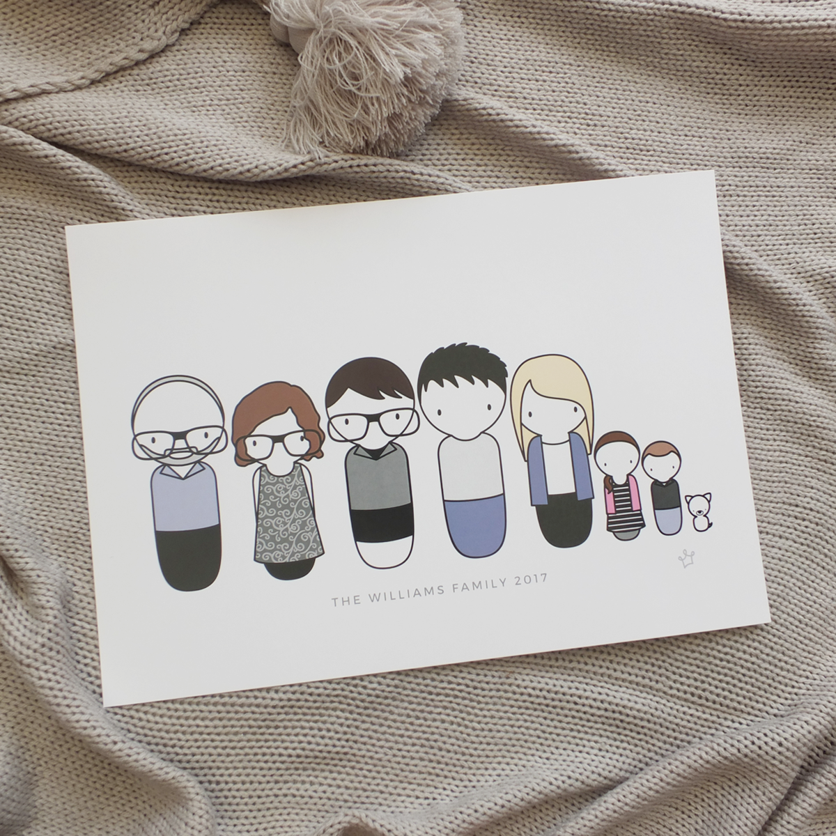 Custom Personalised Peg Doll Family Portrait | Sweet Petite